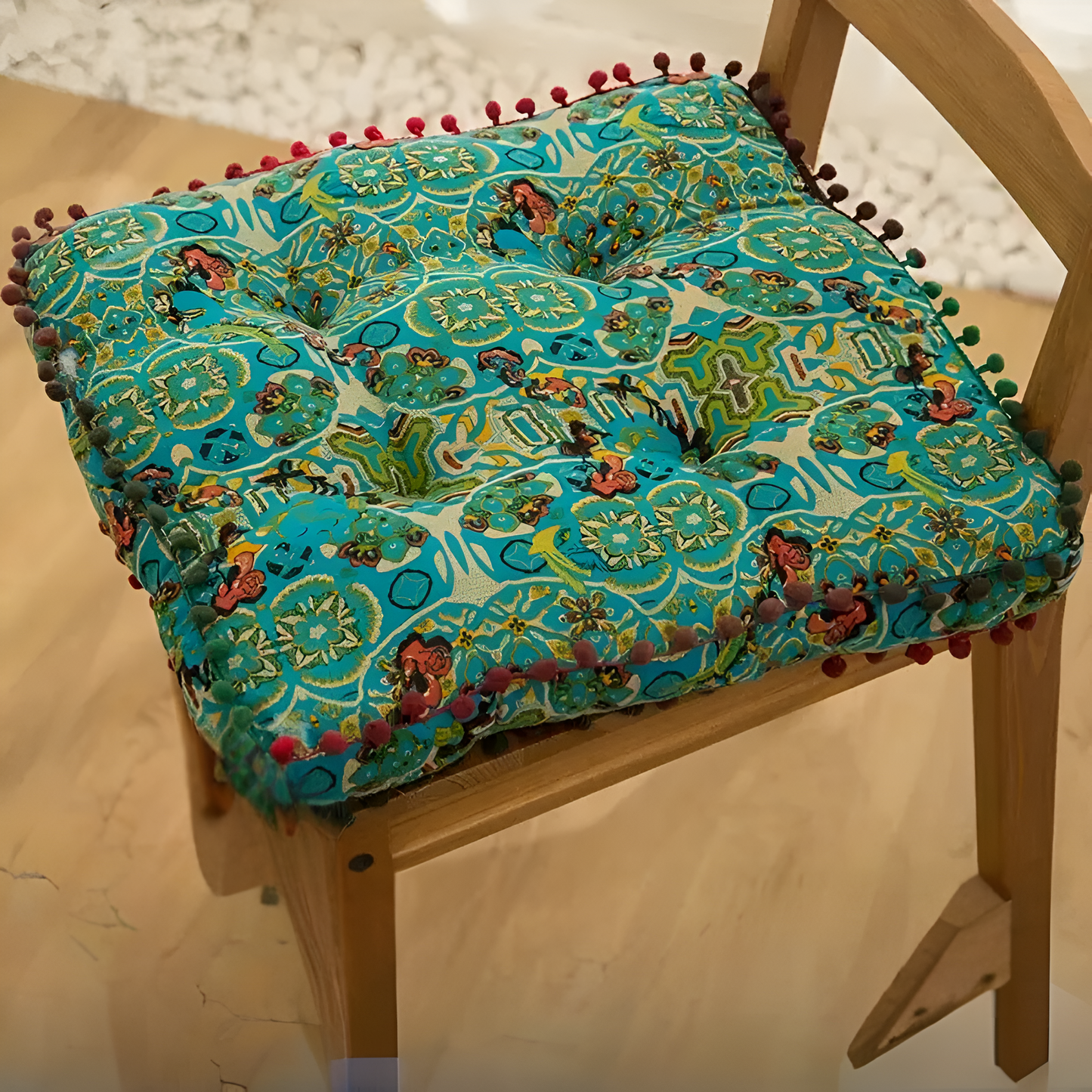 Bohemian Embroidered Floor Cushion – Artistic Comfort For Relaxing Spaces 3
