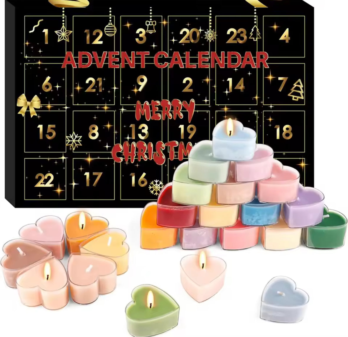 Candle Dream Advent Calendar – Heart-Shaped Candles for Festive Moments 0