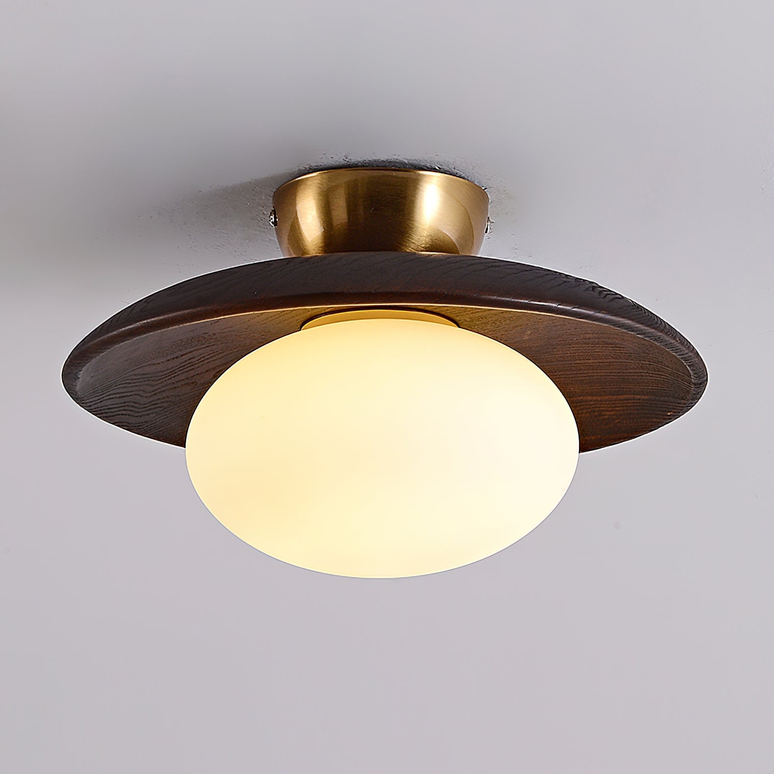 Cathy Ceiling Lamp Wood And Glass – Timeless Design With Soft Ambient Glow 2