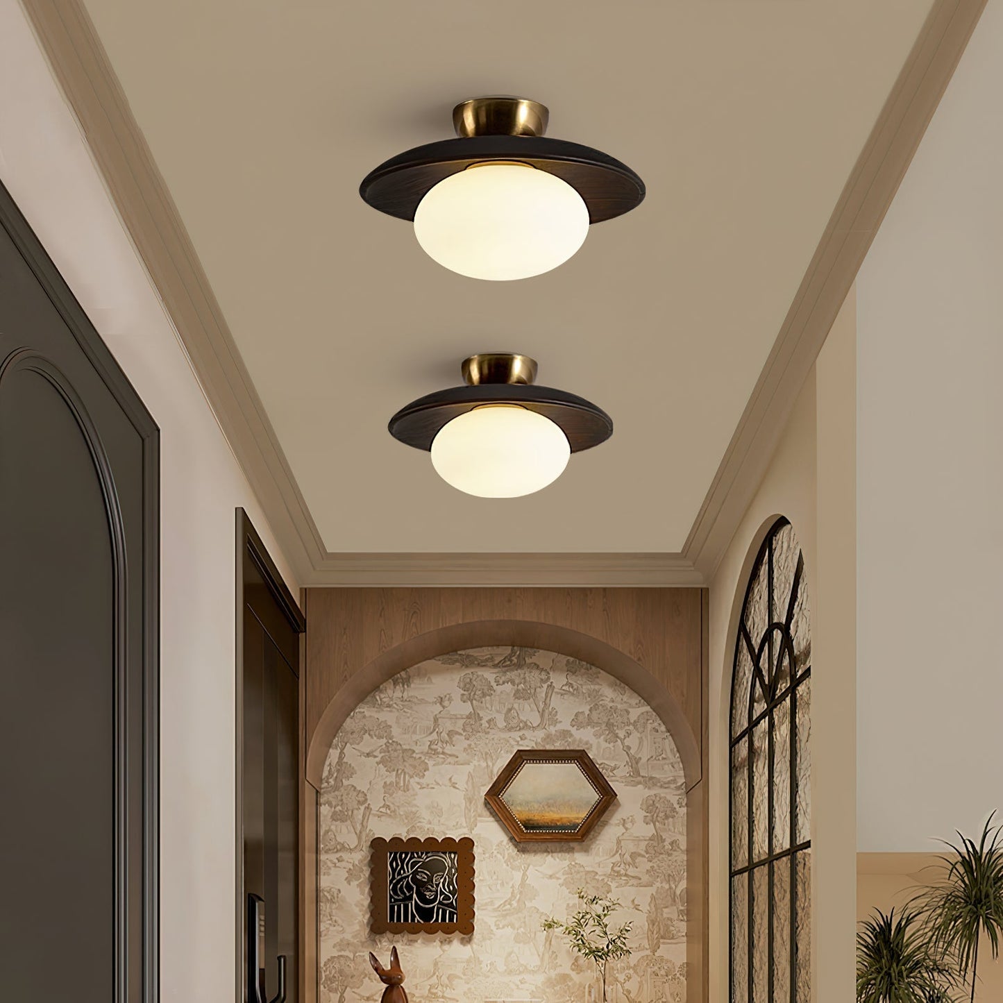 Cathy Ceiling Lamp Wood And Glass – Timeless Design With Soft Ambient Glow 5