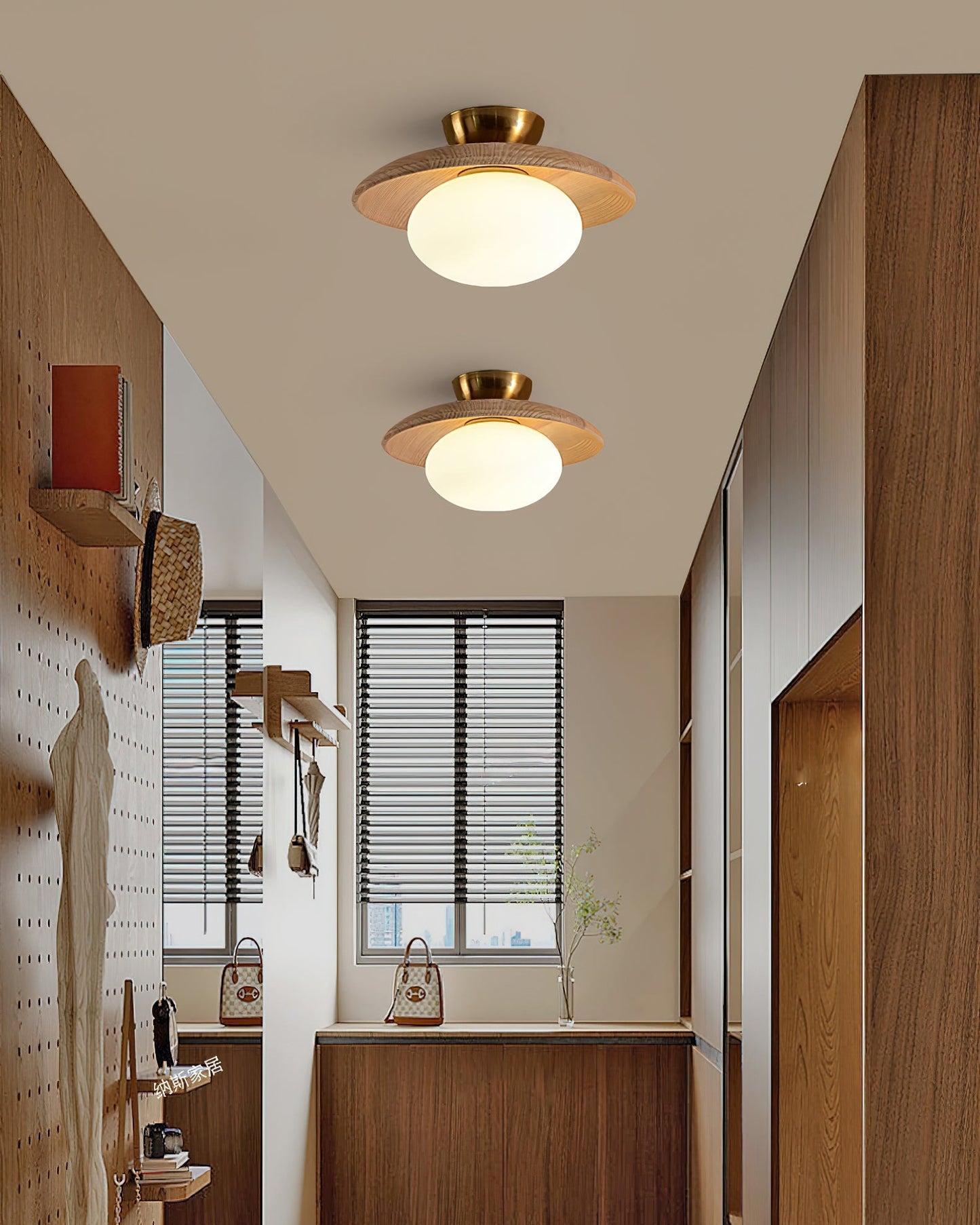 Cathy Ceiling Lamp Wood And Glass – Timeless Design With Soft Ambient Glow 6