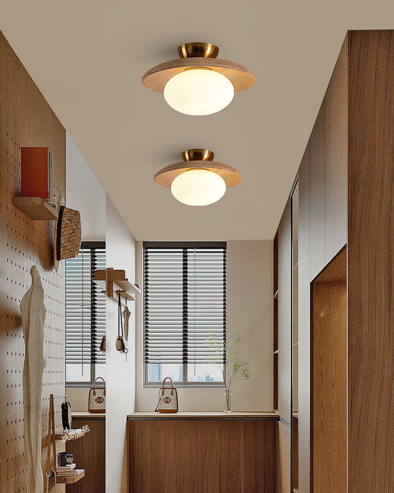 Cathy Ceiling Lamp Wood And Glass – Timeless Design With Soft Ambient Glow 6