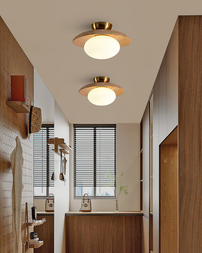 Cathy Ceiling Lamp Wood And Glass – Timeless Design With Soft Ambient Glow 6