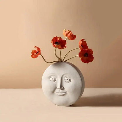 Ceramic Face Vase – Unique Abstract Design for Modern Decor 5