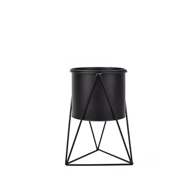 Ceramic Planter with Metal Stand – Stylish Indoor Display for Your Greenery 0