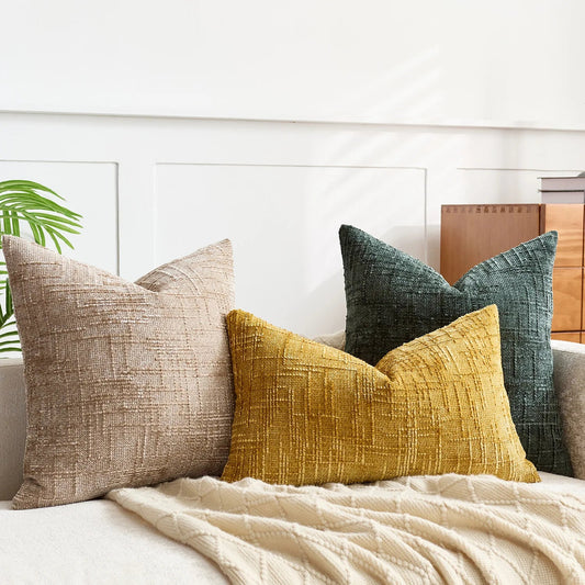 Chenille Rough Yarn Pillow Cover – Elegant Texture for Cozy Spaces 1