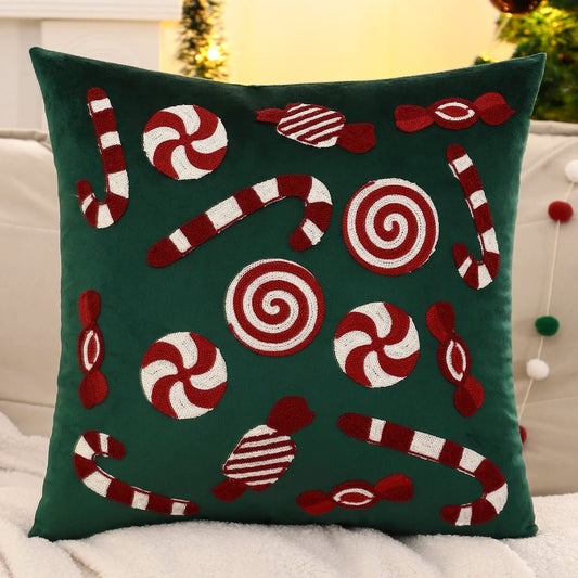 Christmas Cushion Cover With Snowflakes – Luxurious Velvet For A Festive Touch 0