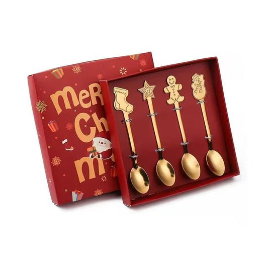 Christmas Dessert Spoon Set – Charming Cutlery for Festive Moments 0