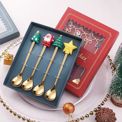 Christmas Dessert Spoon Set – Charming Cutlery for Festive Moments 2