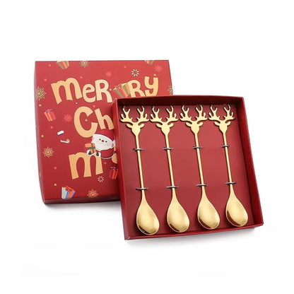 Christmas Dessert Spoon Set – Charming Cutlery for Festive Moments 3
