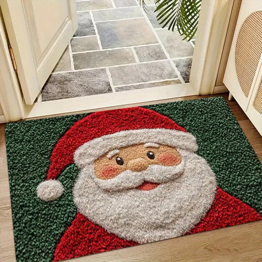 Christmas Door Mat Red Santa Claus – Joyful Addition for Your Holiday Decor 0