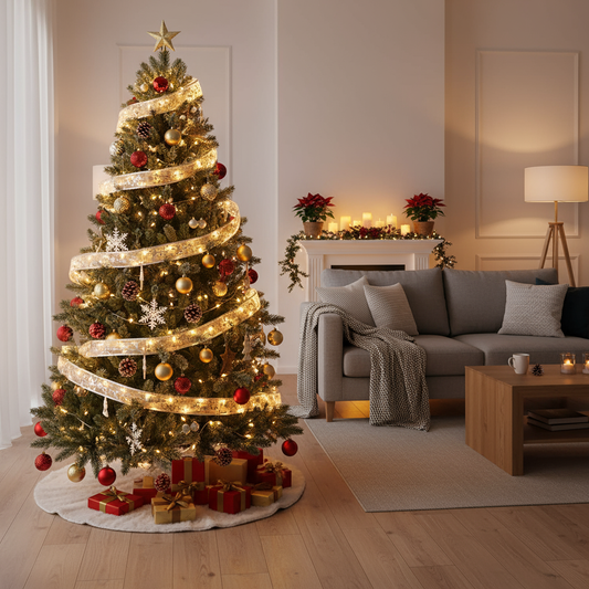 Christmas Garland With Lights – Warm Glow for Holiday Cheer 1