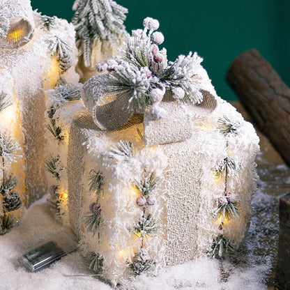 Christmas Glow Gift Boxes Set – Chic Decoration for Festive Gatherings 2