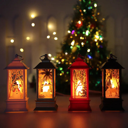 Christmas Lantern Moose Snowman – Enchanting Glow for Festive Atmosphere 1