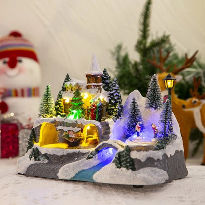 **Christmas Schnehaus Figure** – Enchanting Decor with Music and Light 0
