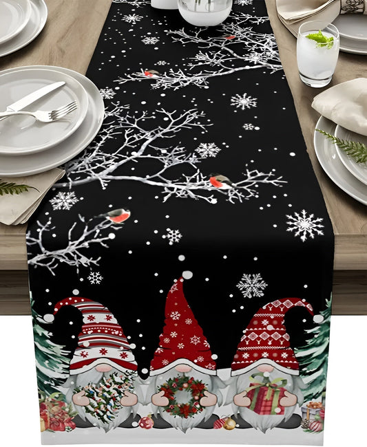 Christmas Table Runner Snowflakes – Charming Winter Accent for Holiday Celebrations 0