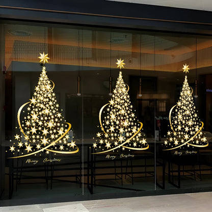 Christmas Window Sticker Gold – Stylish Addition for Holiday Cheer 6