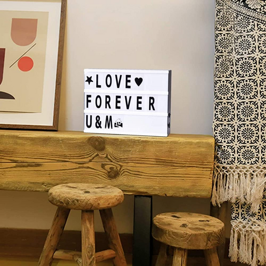 Cinematic Light Box A4 Schwarz – Kreative Beleuchtung Für Persönliche Botschaften 1