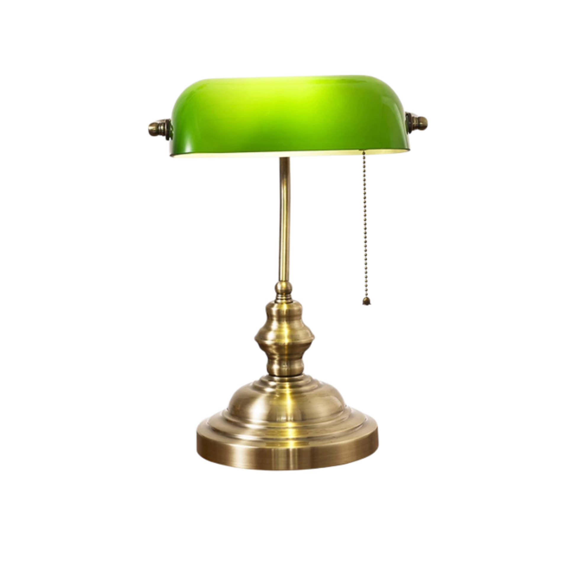 Classic Banker Lamp Brass Green – Elegant Design with Focused Illumination 0
