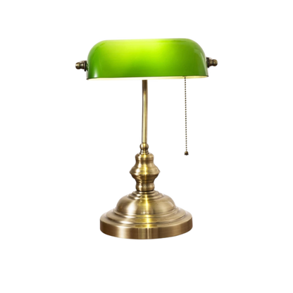 Classic Banker Lamp Brass Green – Elegant Design with Focused Illumination 0