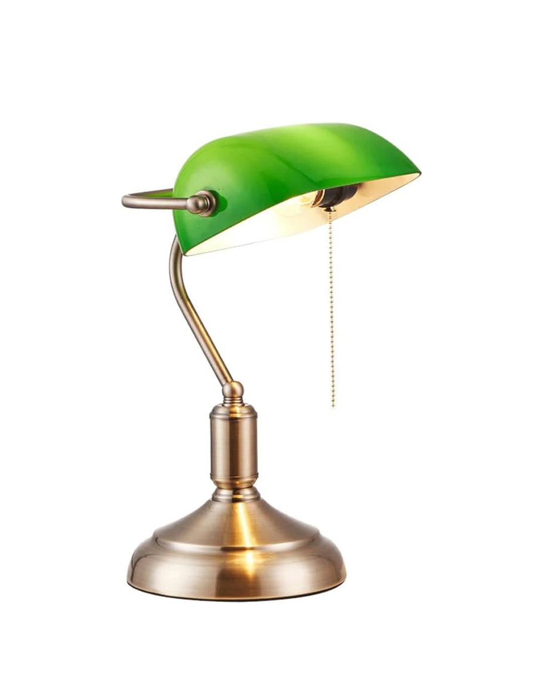 Classic Banker Lamp Green Glass Shade – Elegant Light for Tranquil Spaces 3