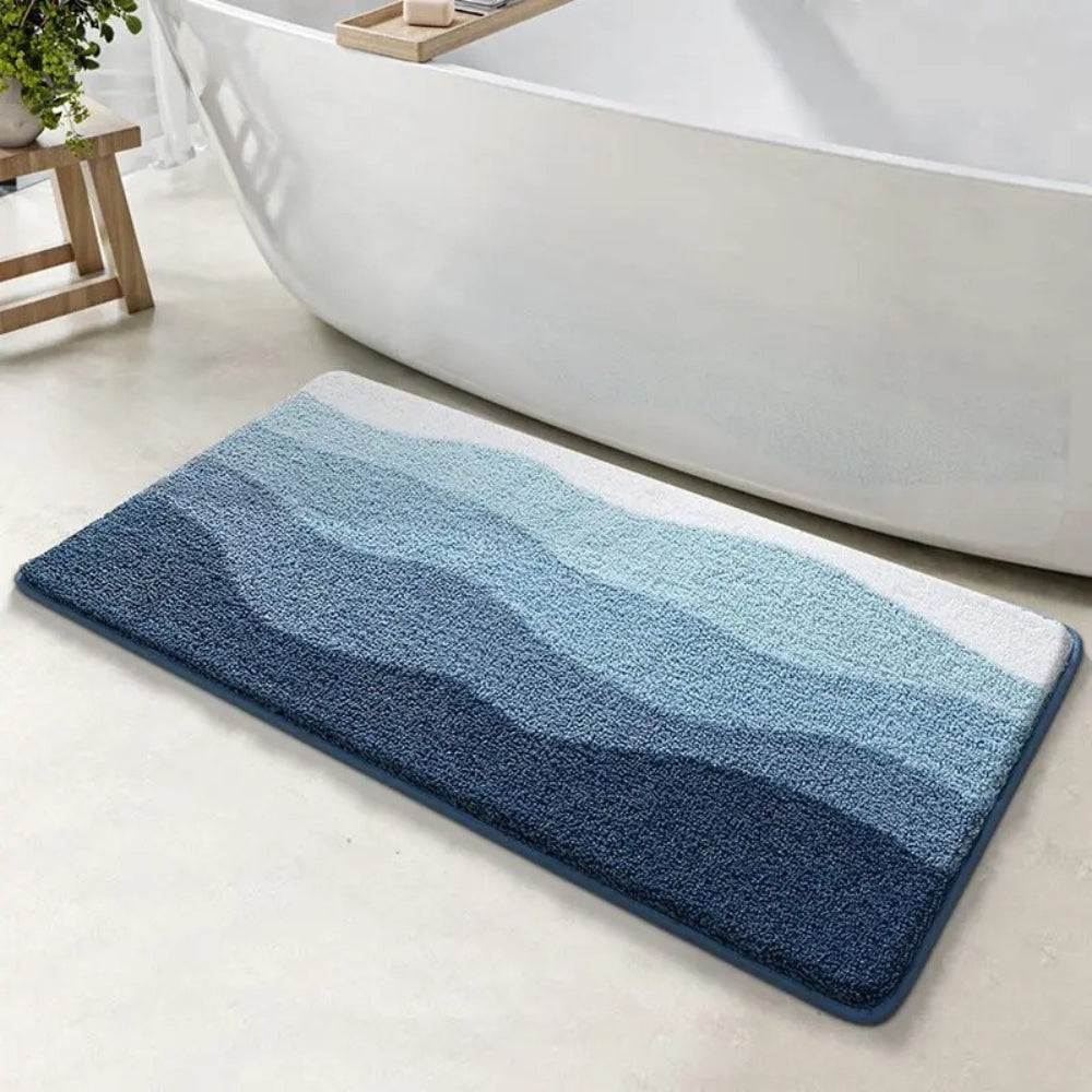 Coastal Wave Pattern Non-Slip Bath Mat – Create A Tranquil Bathroom Oasis 2