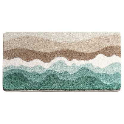 Coastal Wave Pattern Non-Slip Bath Mat – Create A Tranquil Bathroom Oasis 4