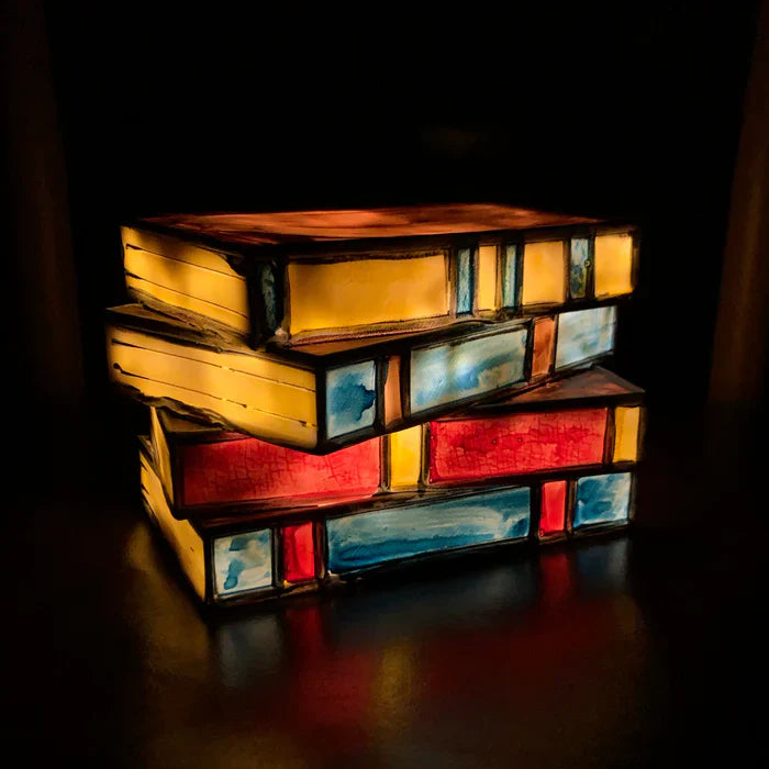 Colorful Book Lamp RadiantBook – Charming Warm Glow for Cozy Evenings 1