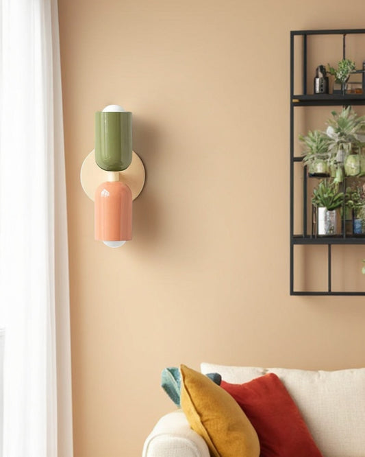 Colorful Round Cap Wall Light – Stylish Dual-Sided Illumination Accent 1