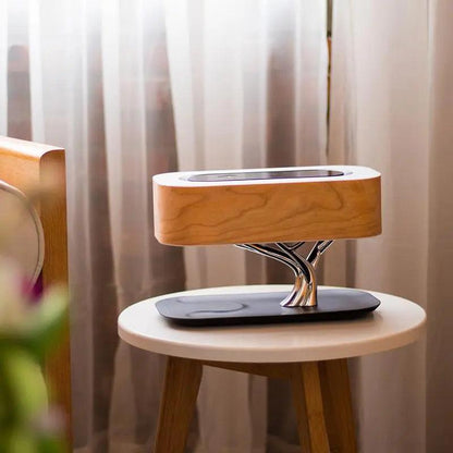 Contemporary Glass Table Lamp – Elegant Design with Wireless Charging Features 2