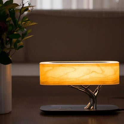 Contemporary Glass Table Lamp – Elegant Design with Wireless Charging Features 3