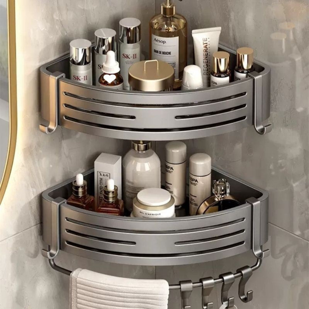 Corner Shower Shelf Aluminum – Maximize Your Bathroom Storage Effortlessly 5