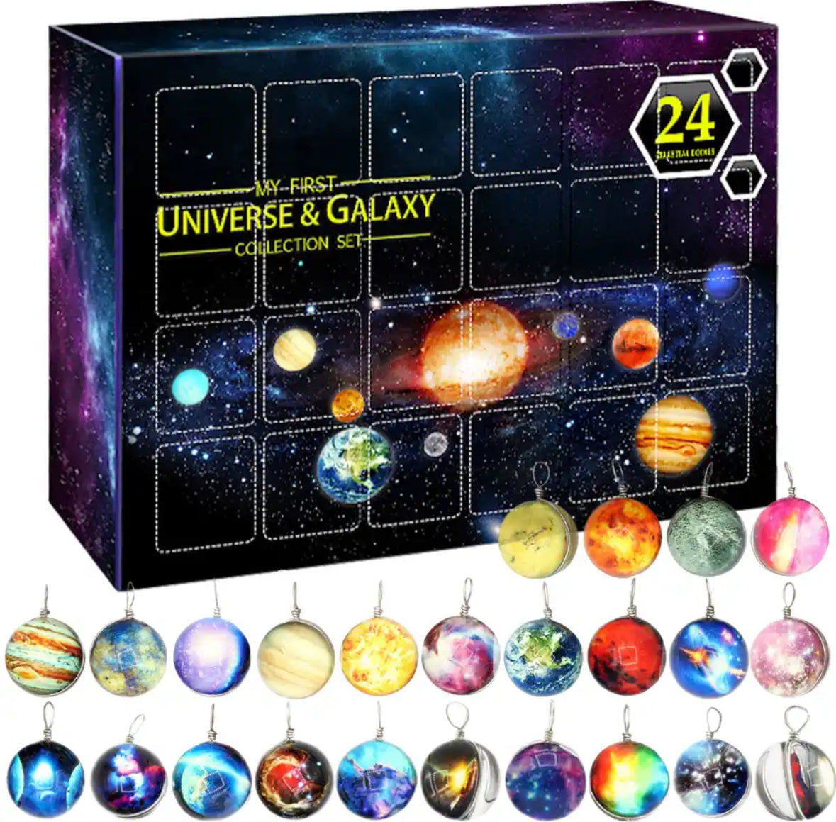 Cosmic Pendant Advent Calendar – Enchanting Planetary Holiday Decor 0