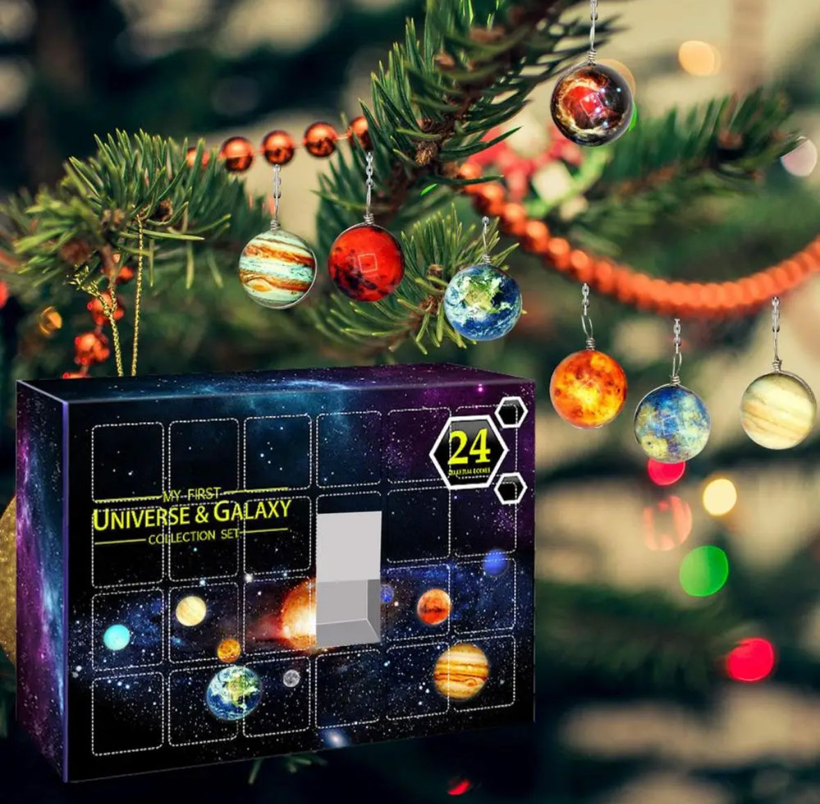 Cosmic Pendant Advent Calendar – Enchanting Planetary Holiday Decor 1