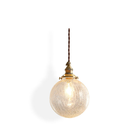 Crackle Glass Pendant Light – Elegant Design with Enchanting Shadows 1