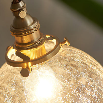 Crackle Glass Pendant Light – Elegant Design with Enchanting Shadows 4