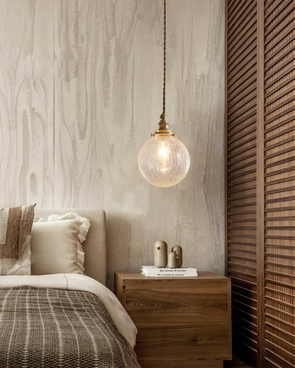 Crackle Glass Pendant Light – Elegant Design with Enchanting Shadows 6