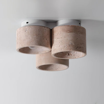 Cromia Flush Mount Ceiling Light – Modern Elegance with Natural Textures 0