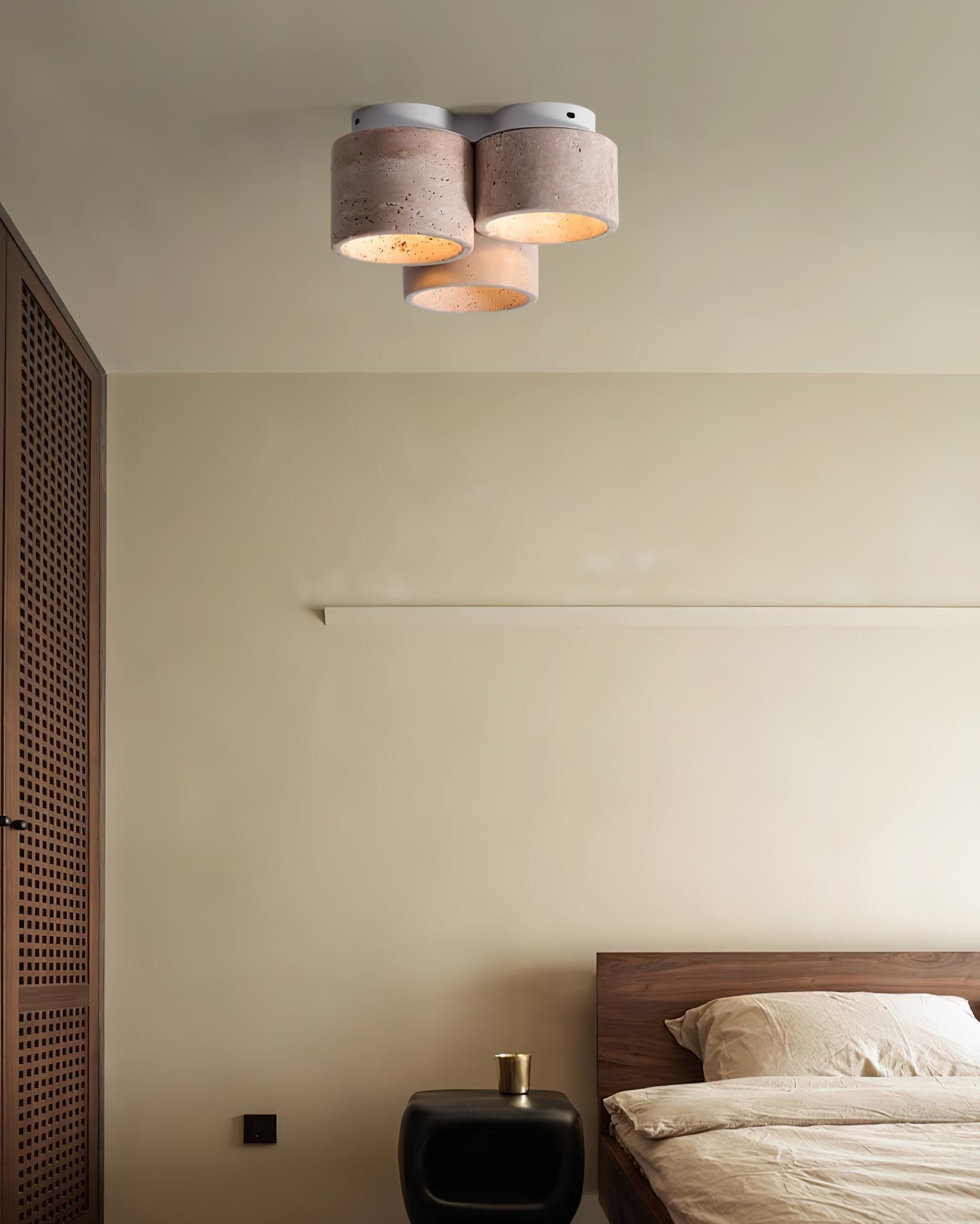 Cromia Flush Mount Ceiling Light – Modern Elegance with Natural Textures 4