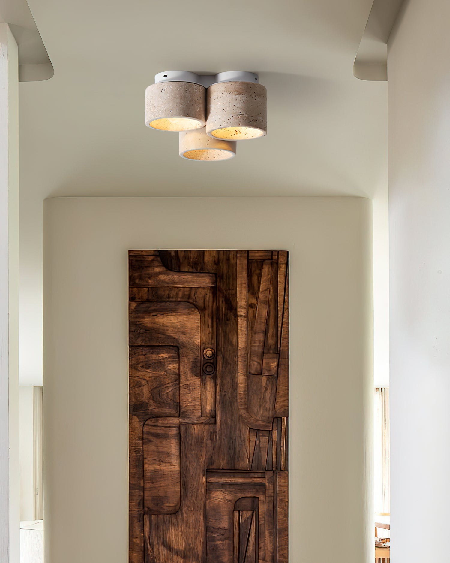 Cromia Flush Mount Ceiling Light – Modern Elegance with Natural Textures 6