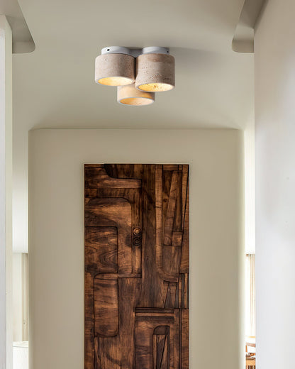 Cromia Flush Mount Ceiling Light – Modern Elegance with Natural Textures 6