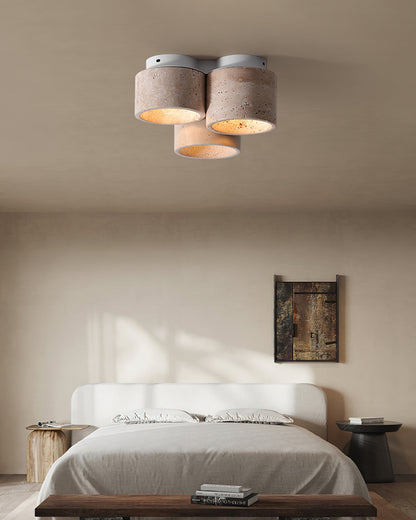 Cromia Flush Mount Ceiling Light – Modern Elegance with Natural Textures 7