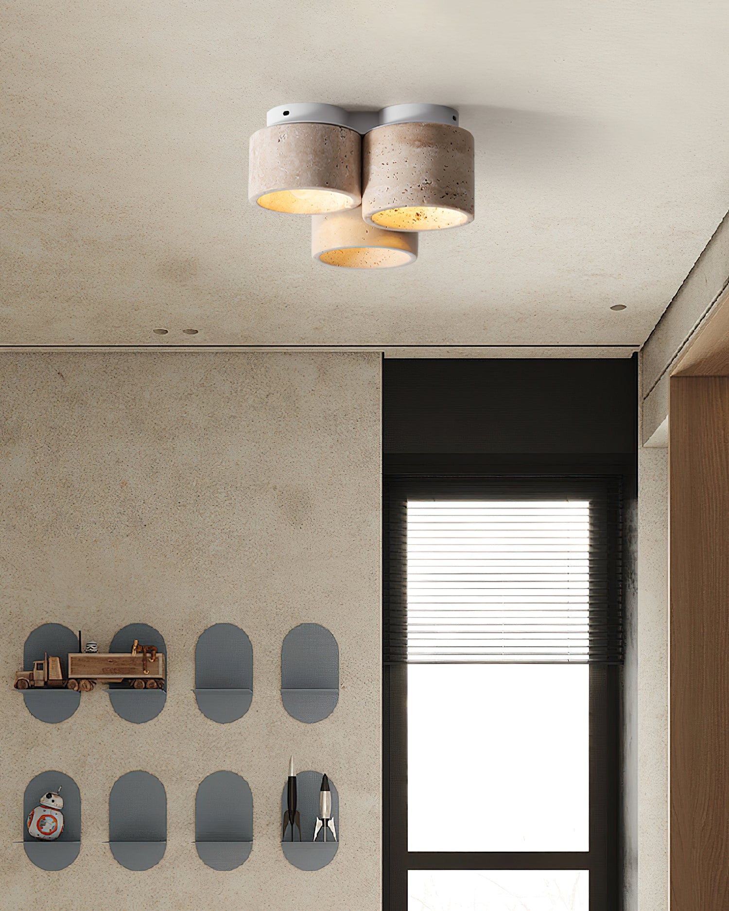 Cromia Flush Mount Ceiling Light – Modern Elegance with Natural Textures 8