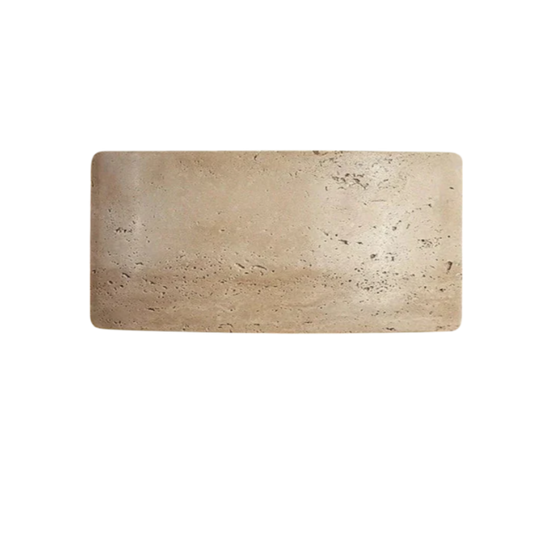 Curved Travertine Wall Lamp – Elegant Design with Soft Illumination 0