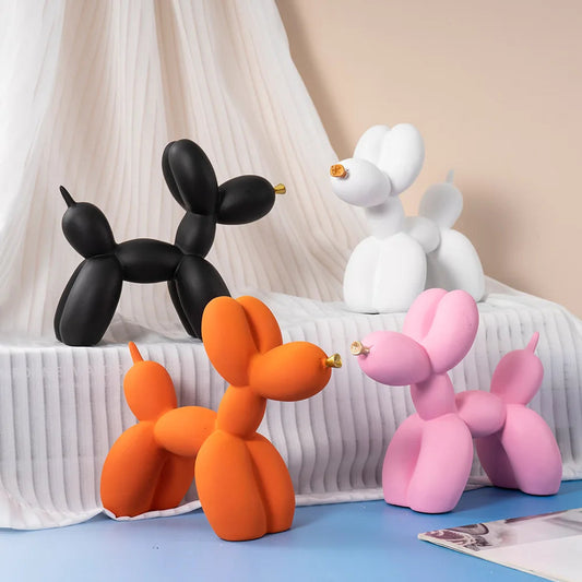 Cute Resin Balloon Dog Ornament – Whimsical Touch for Stylish Home Decor 1