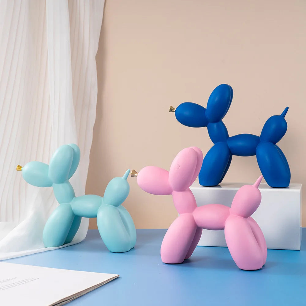 Cute Resin Balloon Dog Ornament – Whimsical Touch for Stylish Home Decor 2