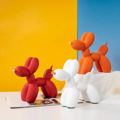 Cute Resin Balloon Dog Ornament – Whimsical Touch for Stylish Home Decor 3