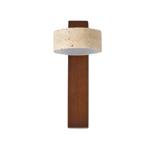 Decorative Wall Lamp Stone Wood Column – Natural Material Design for Cozy Atmosphere 0