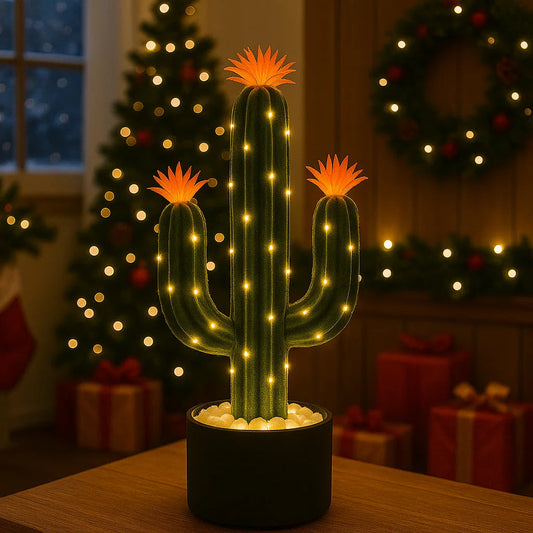 Desert Blossom Cactus Table Lamp – Charming Green Glow for Any Space 1
