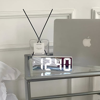 **Digital LED Mirror Alarm Clock** – Modern Elegance with Practical Features 0